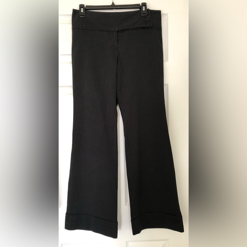 Ricki's Women’s Dark Gray Pinstripe Cuffed Dress Pants Size 6